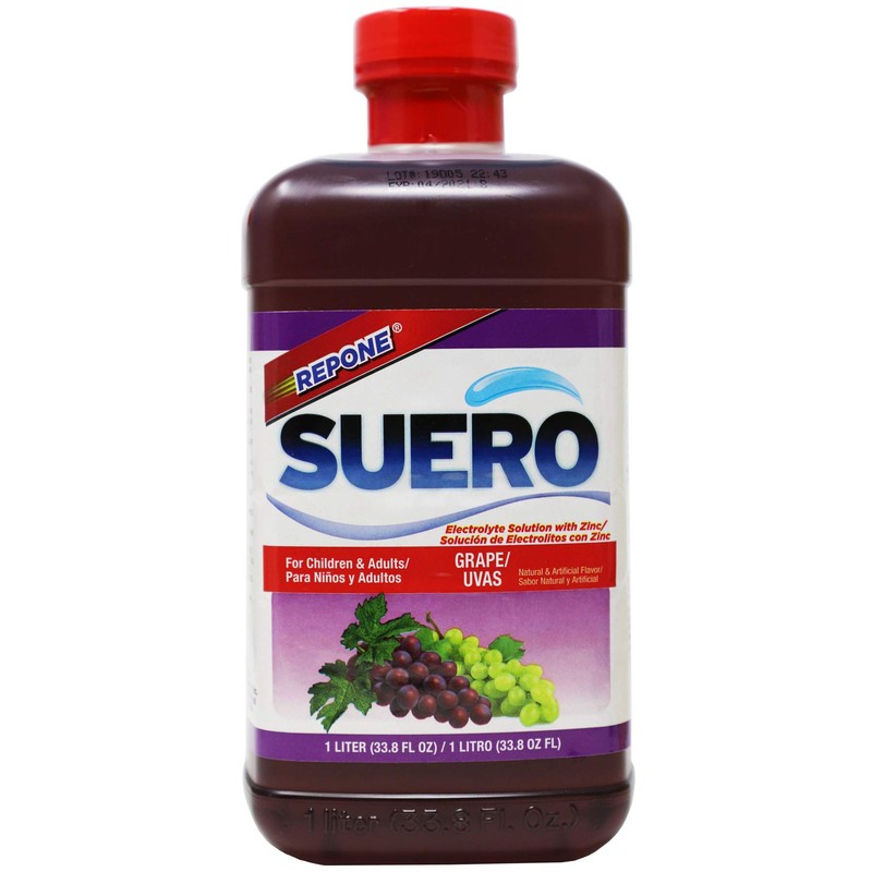 REPONE SUERO Electrolyte Solution with Zinc, Rehydrates, Restores Minerals and