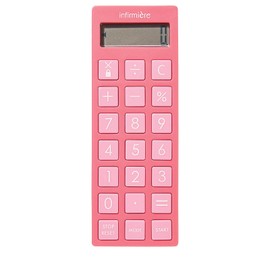 Amfamie Calculator Timer with Clock Nursing Nursing Nursing Goods Medical Goods with Strap F Pink