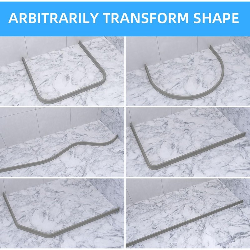 Duzzy 39 Inch Shower Threshold Water Dam, Shower Water Guard