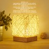 Rattan Table Lamp with LED Bulb USB Powered Decorative Hand