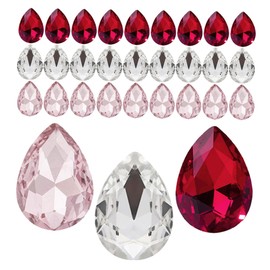 DOITOOL 150pcs Glass Rhinestones for DIY Crafts Handicraft Nail Decor Multi Colored Waterdrop Crystals for Clothing Jewelry Making and Art Projects