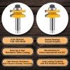 OLETBE 3 PCS Router Bit Set, 1/2-Inch Shank Round Over