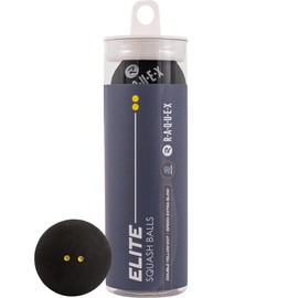 Raquex Squash Balls (3, 6 or 12 Balls) - 4x Speed Options: Elite Double Yellow Dot, Intermediate Yellow, Beginner Red, Entry Level Blue