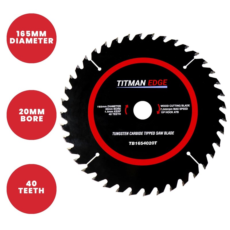 3 x 165mm Dia Plunge Saw Blades 24 & 48