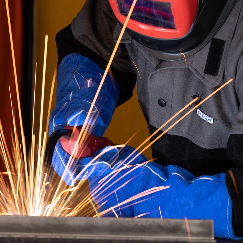 Weldas® long gauntlet (46cm overall length) welding gloves, Fully lined