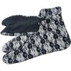 MiAn Women's Double Layer Lace Tabi Socks, Non-slip, Long Sleeves,