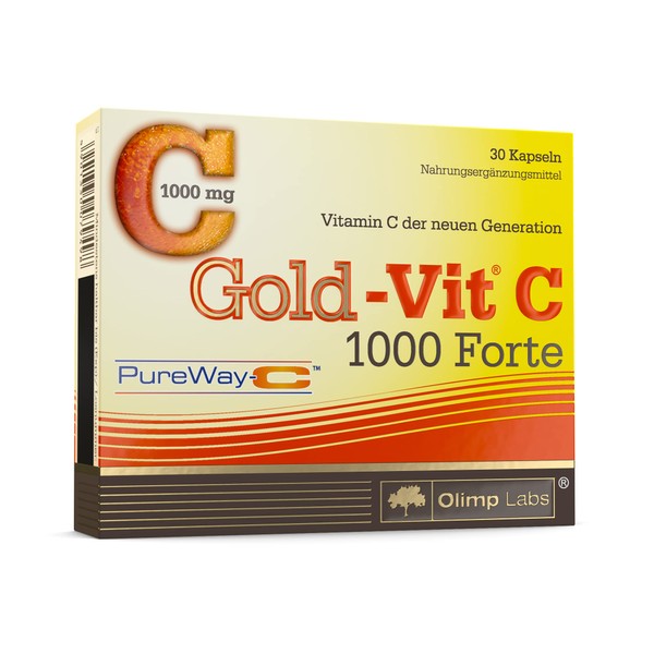Olimp Labs - Gold-Vit C 1000 Forte Capsule Supplement with Vitamin C PureWay-C™ Complex of L-Ascorbic Acid and Citrus Bioflavonoids (30 Capsules)