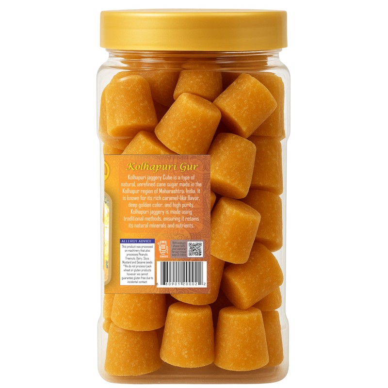 Rani Kolhapuri Jaggery Cubes (Unrefined Cane Sugar) 35oz (2.2bs) 1kg