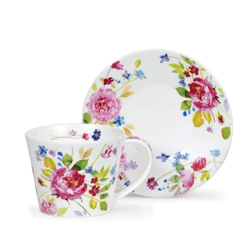 Islay Wild Garden Rose Dunoon Cup and Saucer
