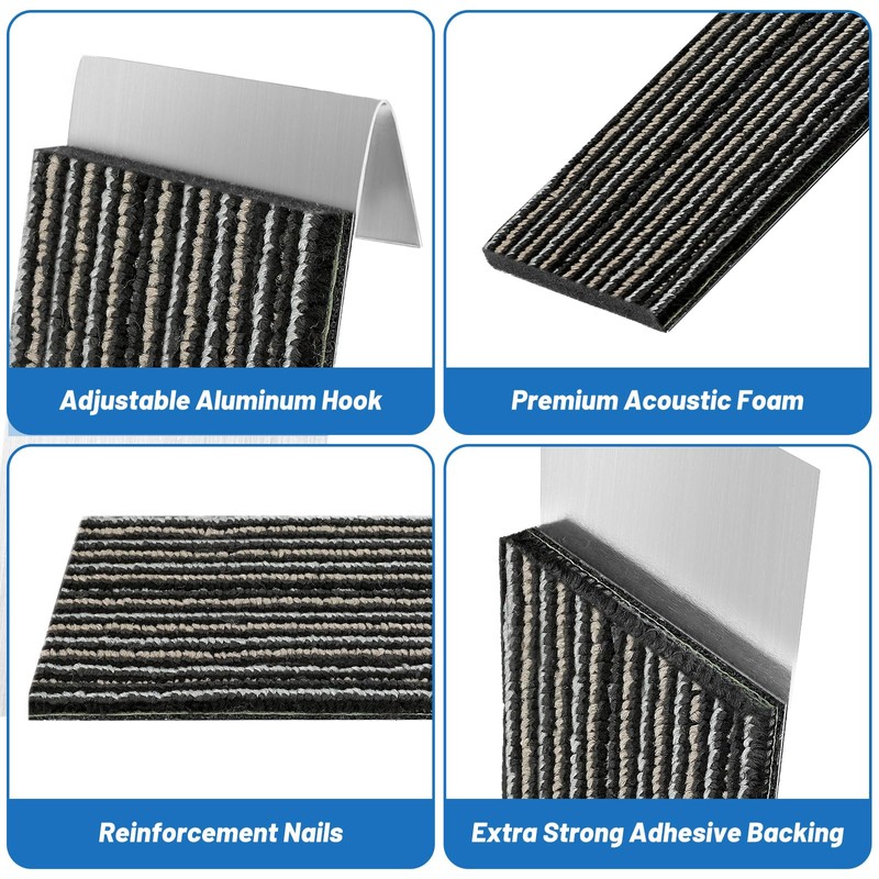 4 Pcs Gutter Noise Dampener, 2.7 X 11.8 in Rain