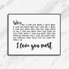 I Love You More Wall Art, When I Say I