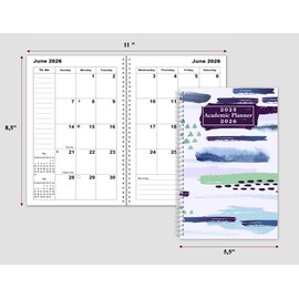2025-2026 Student Academic Planner Calendar - School College Monthly Agenda - Appointment Book Softcover Organizer - Made in USA (Edition #038)