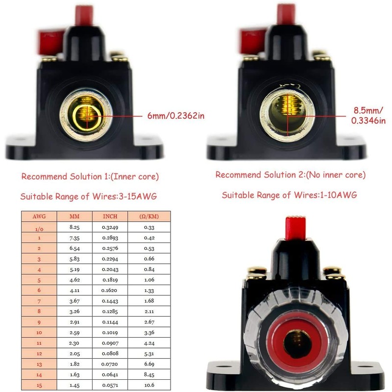 Absolute ICB-200 200 Amp Agu Fuse Holder Built-in Circuit Breaker