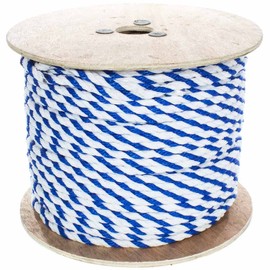 West Coast Paracord Twisted Polypropylene Pool Rope - 3 Strand Polypro Cord - Lightweight Utility Rope for Safety Lines, Pool Lanes - Blue and White (3/4 Inch x 100 Feet)