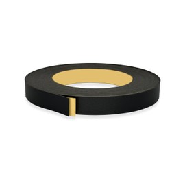 Black PVC 3/4 inch x 50 ft Edge Banding Tape Peel Stick Adhesive Veneer Edging Trim Wood Laminate Cabinet Furniture Plywood Formica Shelf Countertop Table Repair Strip Band Roll
