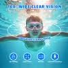 YLKJSWIM Swim Goggles, Kids Goggles for 3-15 with Earplugs, Large
