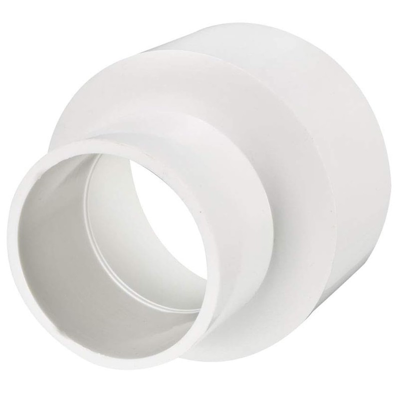 TOP-VIGOR 1Pcs PVC DWV Reducing Coupling, 75mm x 50mm Socket
