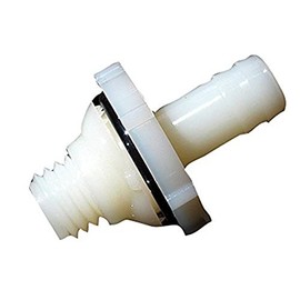 Specialty Recreation (TF-1) 1/2" Barb Self Seal Water Tank Fitting, White
