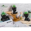 Der Rose 3 Pack Fake Plants Artificial Succulents Plants for