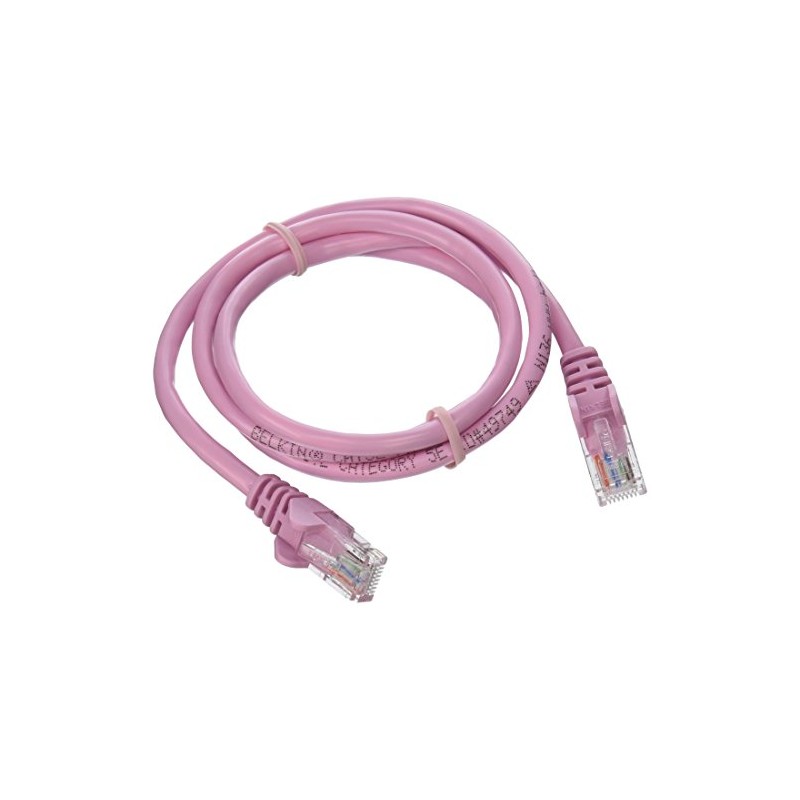 Belkin A3L791-03-PNK-S 3-Feet Cat 5E Network Cable, Pink