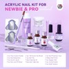 Saviland Acrylic Nail Kit for Starters: 3 Colors Acrylic Powder