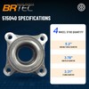BRTEC 515040 2 Pack Front Wheel hub and Bearing Assembly