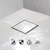 SaniteModar Square Shower Drain 6 inch with Shower Drain Base,