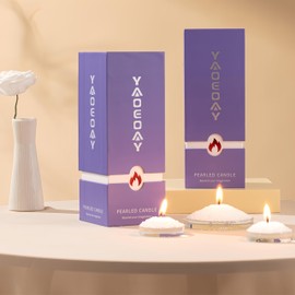 Pearl Candle 18 oz. Long-Lasting Fragrance (up to 120 Hours) - Includes 30 refillable Wicks