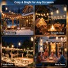 YaaFen 52FT Solar String Lights Outdoor Waterproof Patio Lights with