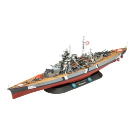 Revell Model Making Gift Set 05637 The Legendary Bismarck 700 + 1:1200 Scale Model Kits & Accessories Military Ship Revell Model Building, Unpainted