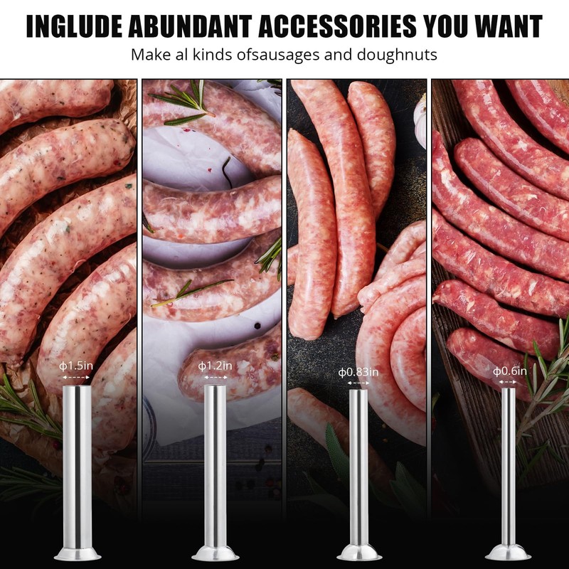 Manual Sausage Stuffer, Vertical Meat Stuffer, Stainless Steel Upright Sausage