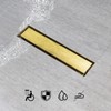 SaniteModar Linear Shower Drain, Gold Shower Drain 12 inch with