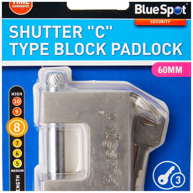 Fort Knox 77035 Shutter C Type Block Padlock, Gold, 60