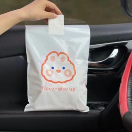 Trash Bags - Easy Stick Cartoon Car Garbage Can | Recycling Containers for Interior Airplane Trunk Vehicle Cupholder Door Travel Boat Vomit Kids