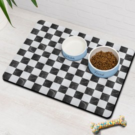 Dog Food & Water Mat, Pet Feeding Mats for Floor Non-Slip Waterproof, Super Absorbent Cat Bowl Easy to Clean Eco-Friendly Durable Pet Placemat