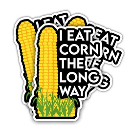 ULTRAVUTT I Eat Corn The Long Way Sticker, I'm Not Gay But My B*tthole is Sticker Funny Inappropriate, Gay Gift for Men Decoration for Car Accessories for Truck Vehicle Luggage Window