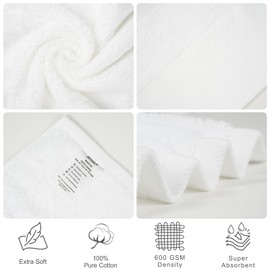 SEISSO Cotton Bath Towels 140 x 70 cm, Bath Towels, Ultra Absorbent, Mum