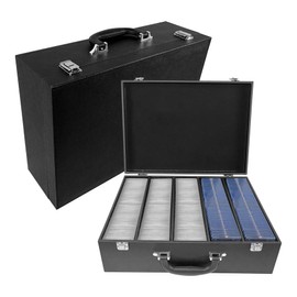 DUAXETONGXIA Card Storage Box for Trading Cards，4500+ Card Deck Case for Trading Cards,Leather Closure Commander Card Storage Box,Protectors Fit for YuGiOh, MTG and Sport Cards (Black, 4500+)