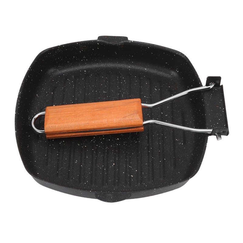 Frying Pan Outdoor Household Folding Beech Handle Energy Saving Non