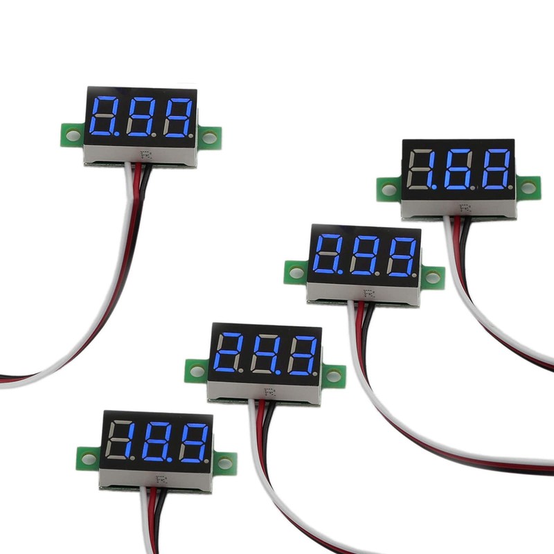 Artudatech LED Digital Voltmeter, 3 Wires, 0.28 Inch 4.0-40V 5