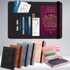 2 PACK Cartera para Pasaporte RFID, Pasaporte Funda para Hombres