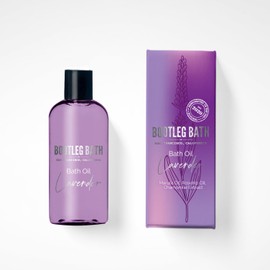 BOOTLEG BATH - Lavender Bath Oil with Marula Oil, Rosehip Oil, Jojoba Oil, Chamomile Extract, and 100% Pure Natural Essential Oil, Christmas gift, Stocking Stuffer, 4oz, for Men and Women, Made in USA