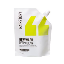 Hairstory New Wash Deep Clean – Detergent Free Shampoo for Oily Fine Hair, Sulfate Free Volumizing Cleansing Cream, Shampoo and Conditioner Alternative, 20 Fl Oz Refill Pouch