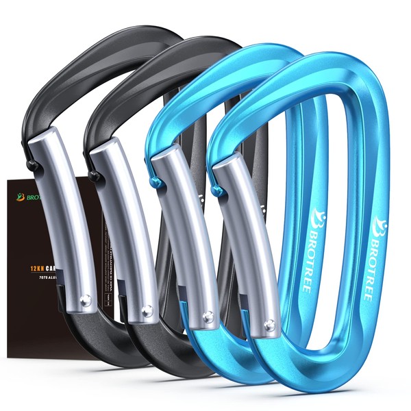 Brotree Carabiner 12KN (264.5 lbs (1200 kg) for Hammocks, Lightweight,