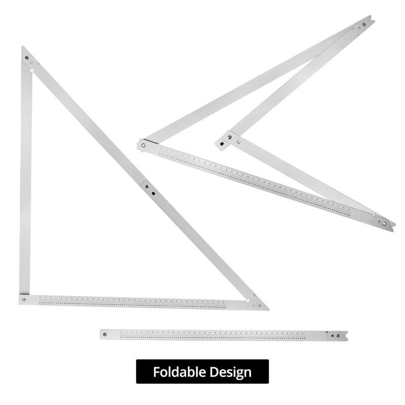 QWORK Combination Square, 48" Folding Aluminum Angle Ruler Precision Carpenter