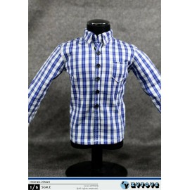 ZY TOYS 1/6 Blue Plaid Shirt Blue Jeans Belt Set For 12" Hot Toys Male Figure USA
