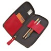 Luddite LDKC-RZP2-03 Leather Combination Round Zip Pencil Case 2 (Red)