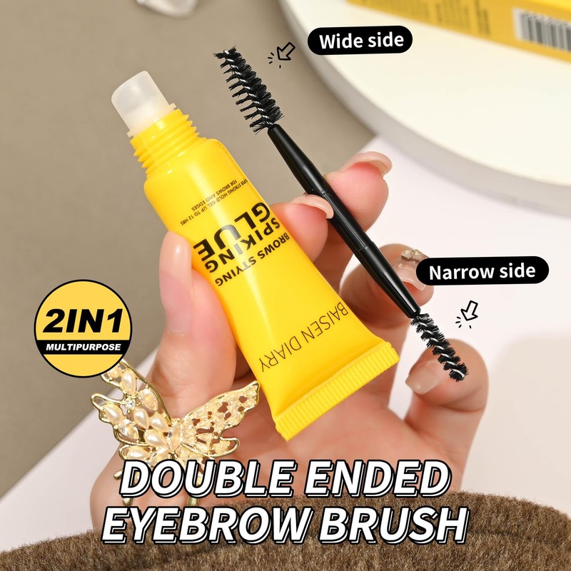 Brow Styling Spiking Glue - Clear Eyebrow Setting Gel, Brow