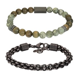 iXXXi Men's jewellery set Mike silver, L, stainless steel, no gemstone, Stainless Steel, No Gemstone