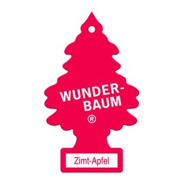 WUNDER-BAUM Auto-Lufterfrischer I Anhänger für langanhaltenden Duft im Auto oder zu Hause I Zimt-Apfel, 1 Stück